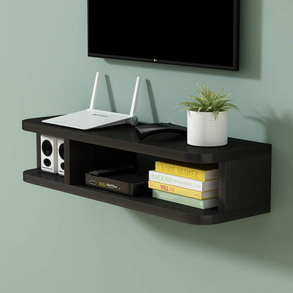 2 Tier Modern Wall Mounted Media Console Floating TV Shelf