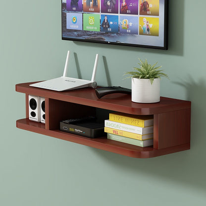 2 Tier Modern Wall Mounted Media Console Floating TV Shelf