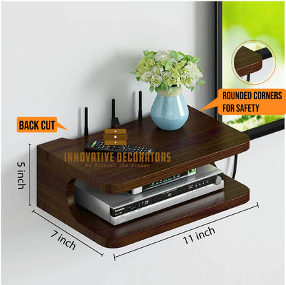 2 Layers Wall Mounted Shelf For Wifi Router, Phone, Decorative Items Book Shelf Storage shelves Quran Shelf