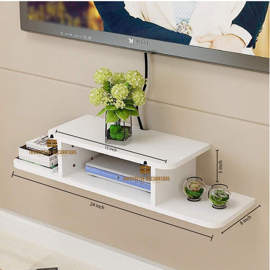 2-Tier Modern Wall Mounted Media Console Floating TV Shelf