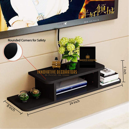 2-Tier Modern Wall Mounted Media Console Floating TV Shelf